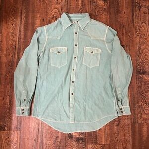 Ryan Michael mint green Button Up Shirt SZ. L